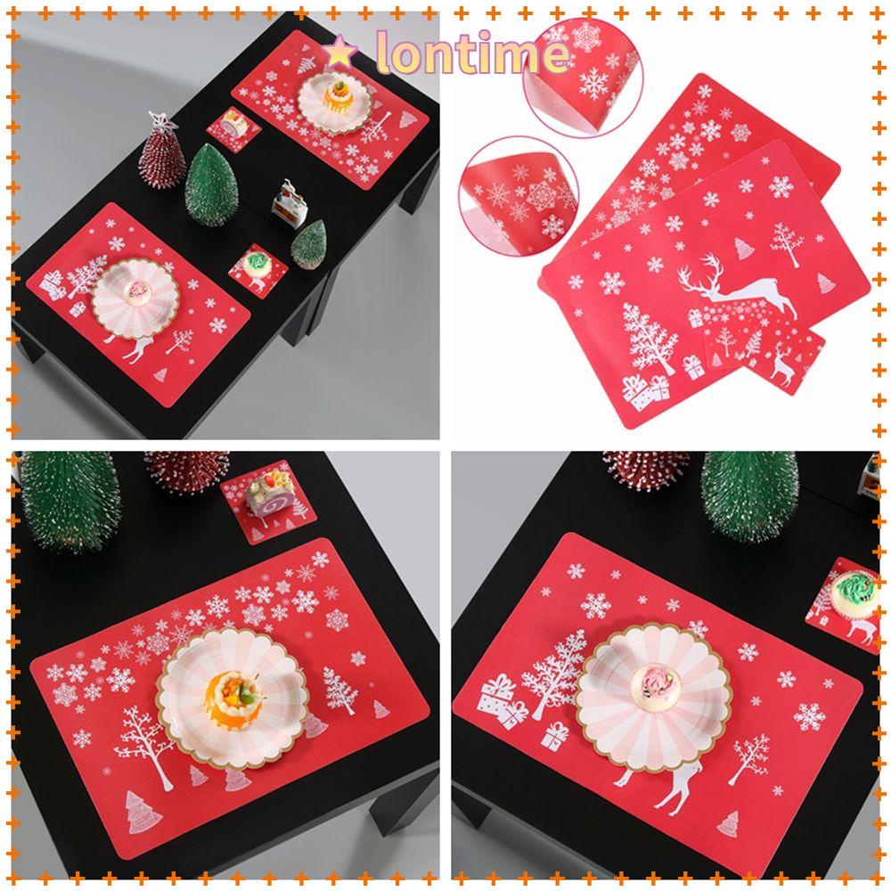 Tấm Lót Bàn Ăn Chống Thấm Nước Họa Tiết Giáng Sinh Dễ Thương