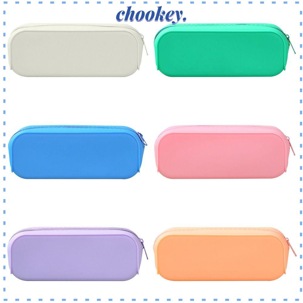 CHOOKEY Hộp Bút Silicone Nhiều Màu Sắc Dành Cho Học Sinh