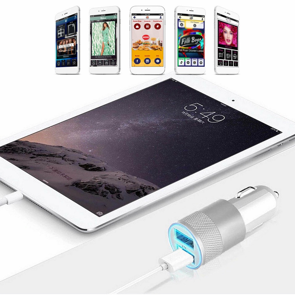 Ổ CắM 2 CổNg USB GắN Xe Hơi