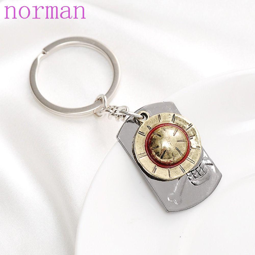 Móc Khóa Hình Logo Bánh Lái Xe Luffy Ace Hat Rudder Dễ Thương