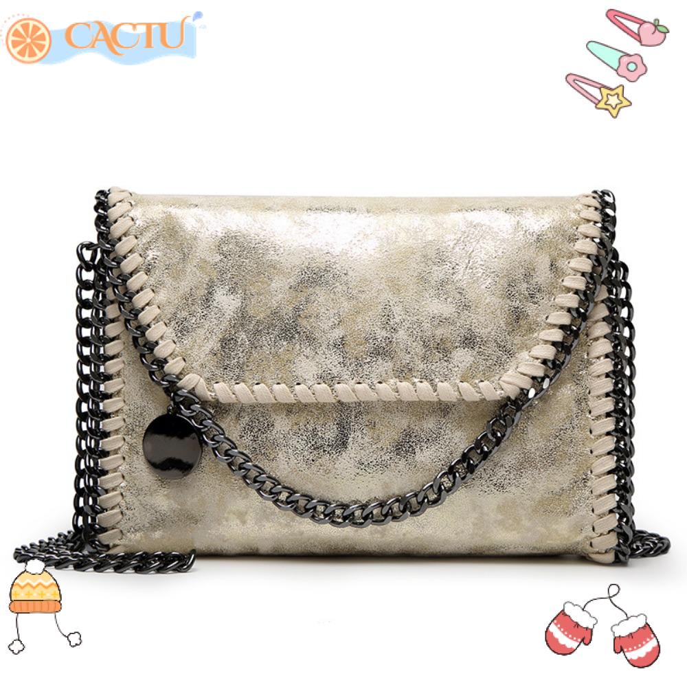 CACTU Túi Xách Da Pu Màu Trơn Thời Trang Thanh Lịch