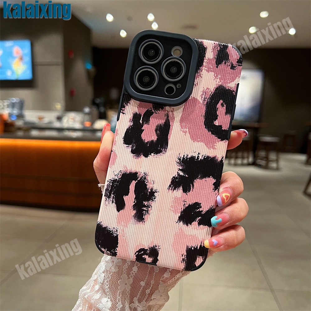 Ốp Điện Thoại Mềm In Hình Báo Hồng Cho iPhone 11 12 13 14 Pro Max 14 Plus Xs Max X XR 7 8 Plus