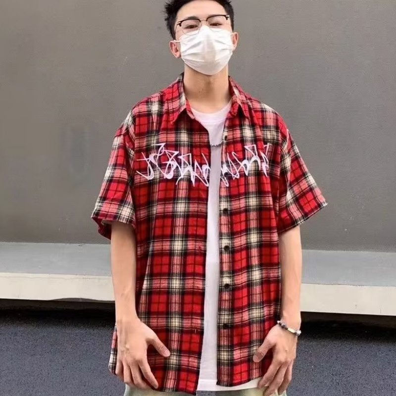 Áo Sơ Mi Dáng Rộng Cao Cấp Họa Tiết Kẻ Sọc Thời Trang Đường Phố Mỹ Mới Dành Cho Bạn Nam