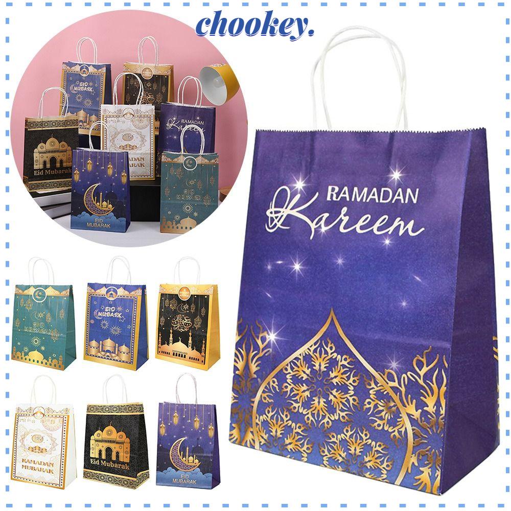 CHOOKEY Set 6 Túi Giấy Đựng Kẹo Phong Cách Hồi Giáo