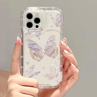 Ốp Điện Thoại TPU Mềm Trong Suốt Chống Sốc Họa Tiết Bướm Cho Xiaomi Redmi Note 12 Pro Plus 11 11S 10 Pro 4G 5G Poco F5 X5 X4 X3 Case