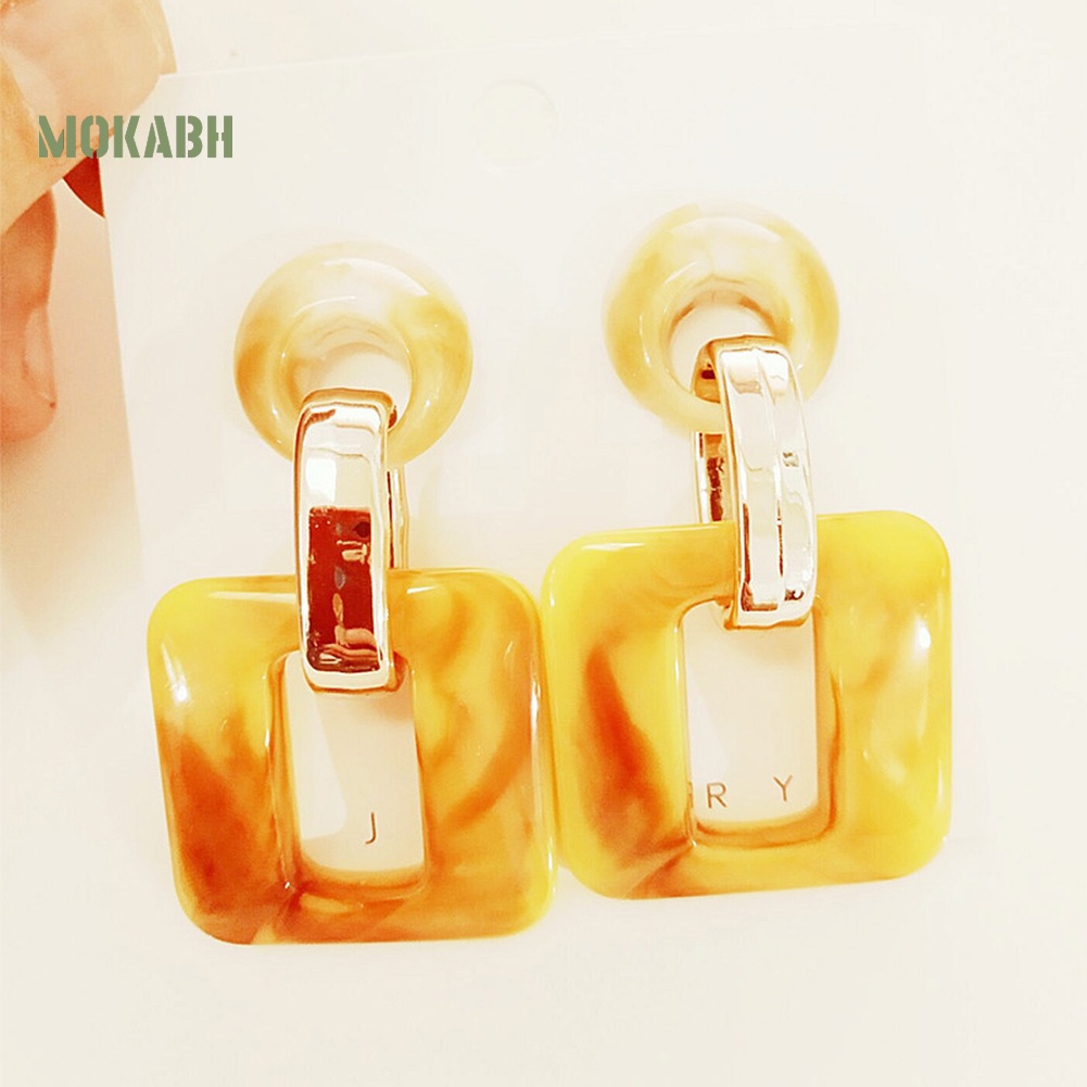 Bông Tai Hình Tròn / Vuông Phong Cách Boho Thời Trang Cho Nữ