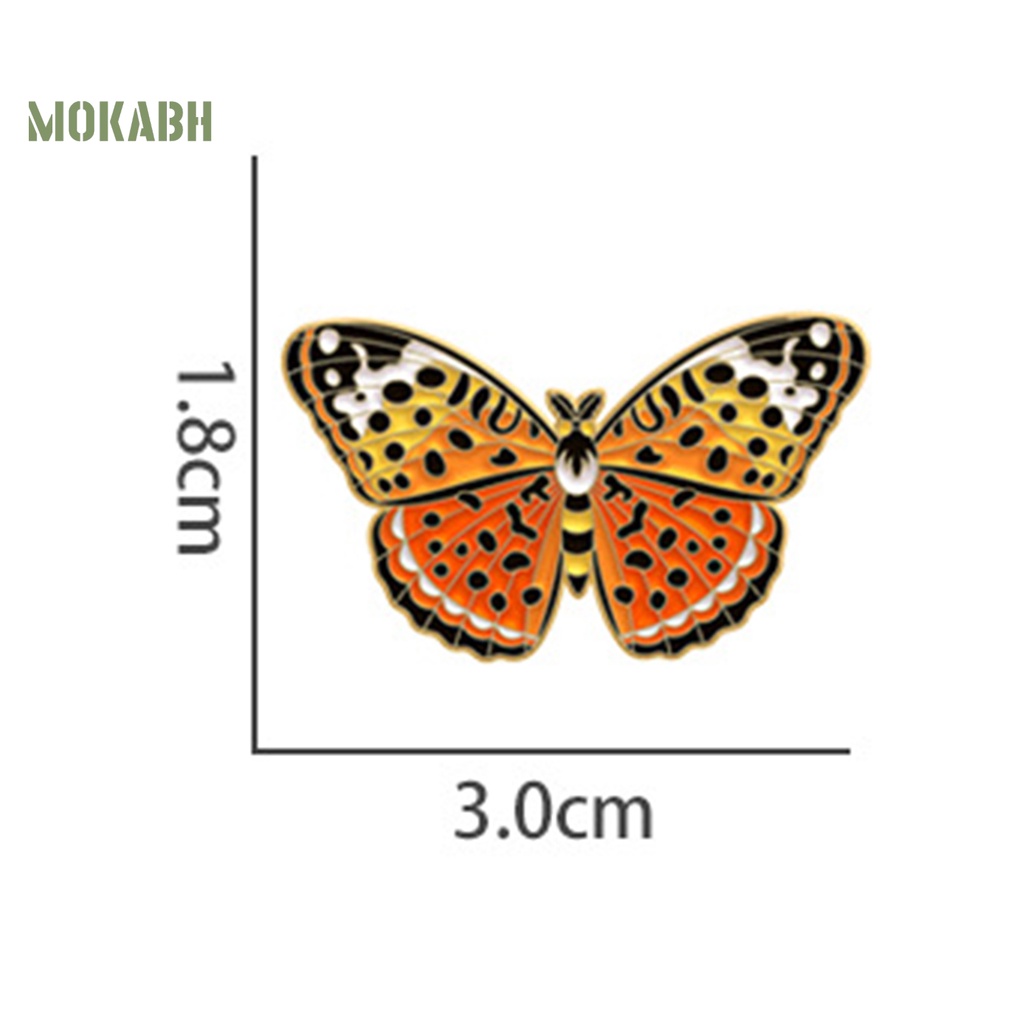 [Mok Abh] Trâm Cài Áo Hình Con Bướm Nhiều Màu Sắc Kiểu Dáng Vintage Hợp Thời Trang Cho Nữ