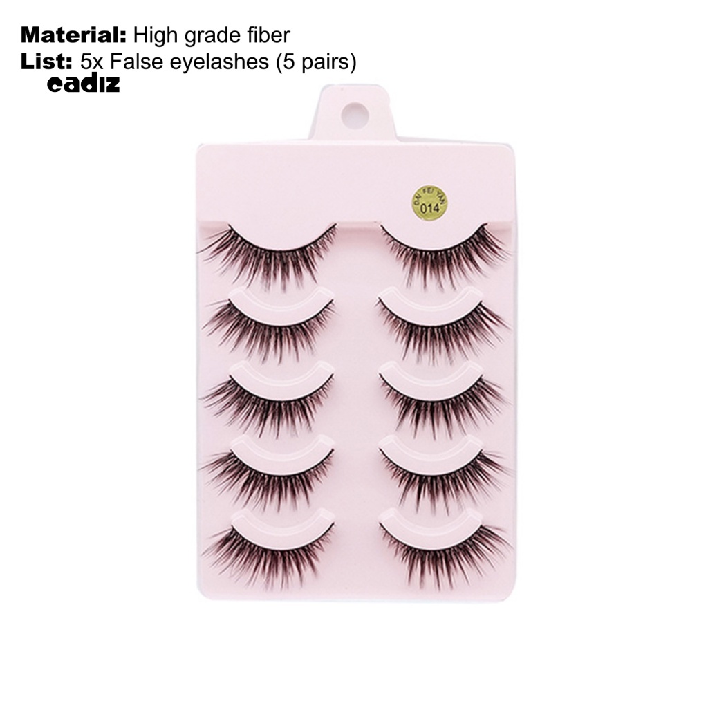 Bộ 5 Cặp Lông Mi Giả Màu Đen Thoải Mái Dễ Sử Dụng