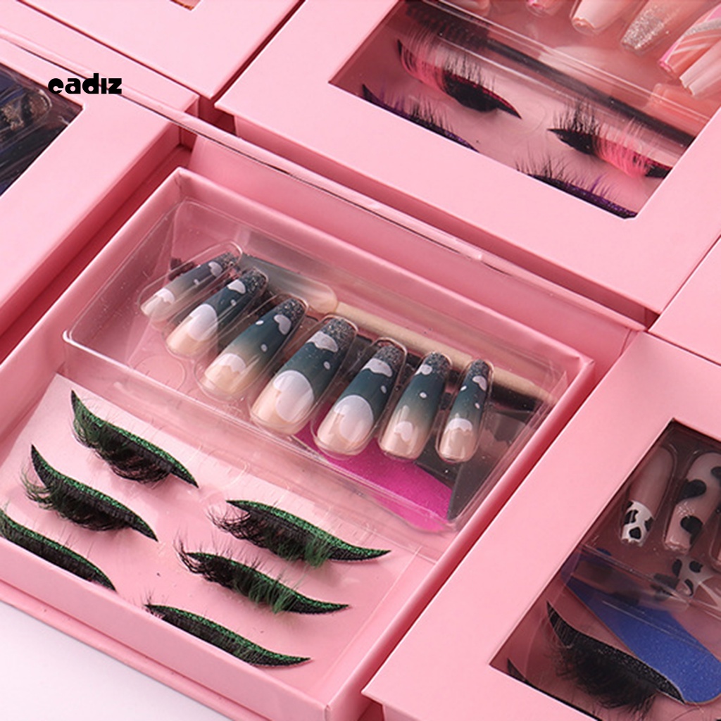 1 Bộ Lông Mi Giả Hiệu Ứng 3D Nhiều Màu Sắc Trang Trí Móng Tay Nghệ Thuật Dành Cho Nữ