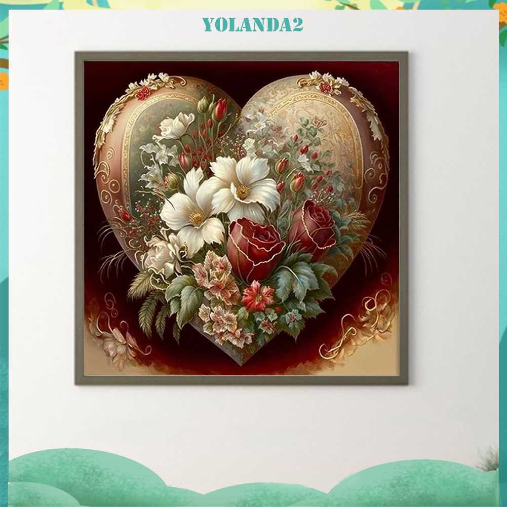 Tranh Đính Đá Kim Cương Toàn Bộ 5D DIY Hình Vẽ Hoa Trang Trí Nhà Cửa