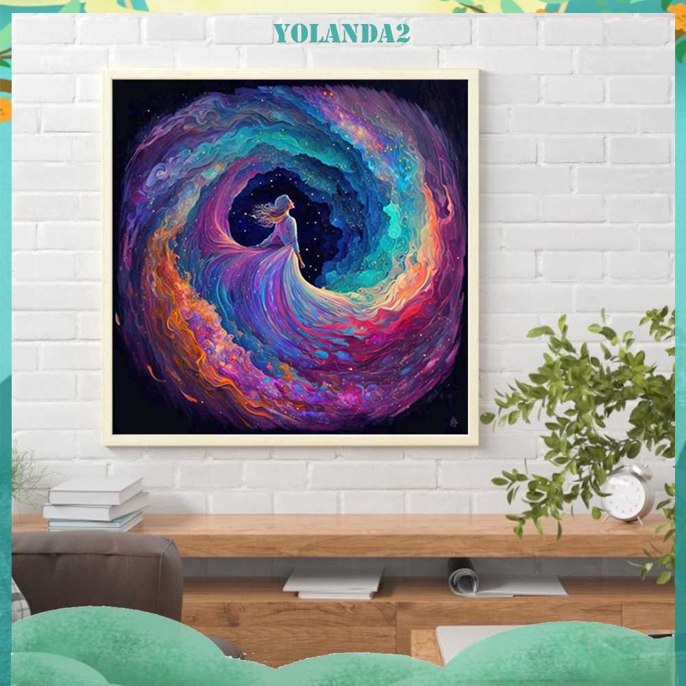 Tranh Đính Đá Kim Cương Toàn Bộ 5D DIY Hình Vẽ Cô Gái Trang Trí Nhà Cửa