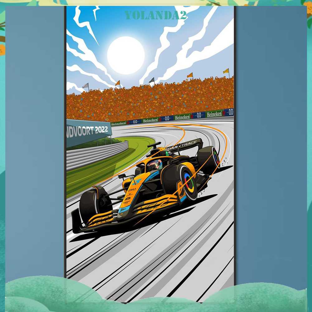 Tranh Đính Đá Kim Cương Toàn Bộ 5D DIY Hình Vẽ Đua Xe