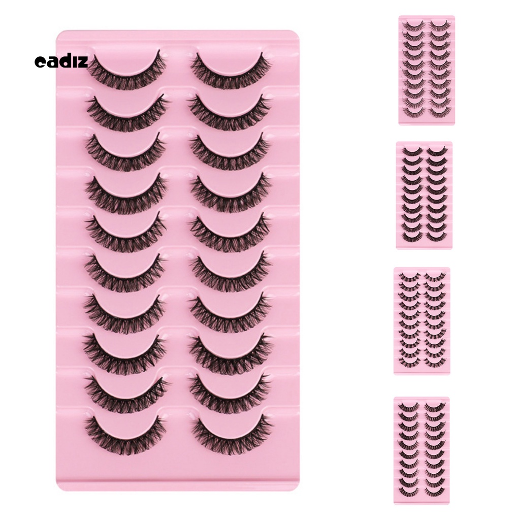 Set 10 Cặp Lông Mi Giả Hình Chữ D Tạo Hiệu Ứng 3D Handmade Dành Cho Nữ