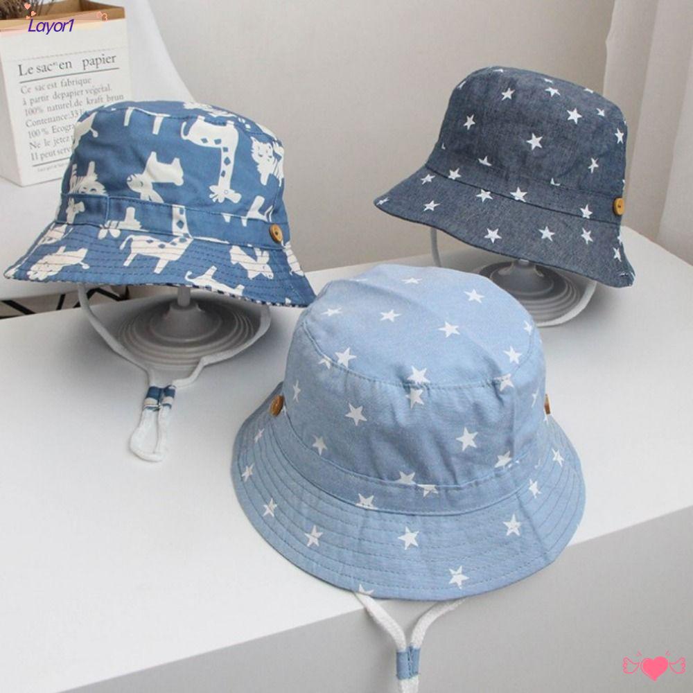 Layor1 Mũ Tai Bèo In Họa Tiết Hoa Dành Cho Bé Gái