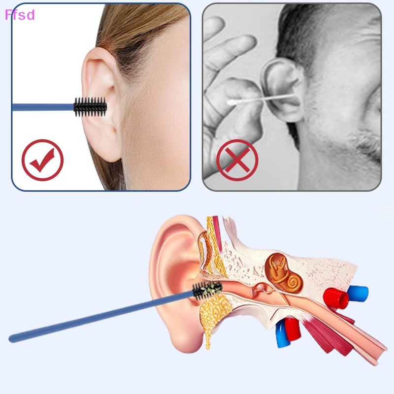 {Ffsd} Bàn Chải Massage Ráy Tai Bằng Silicon Mềm * Bán Chạy