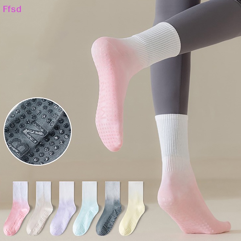 {Ffsd} Vớ Tập Yoga / Pilates / Thể Thao Chuyên Nghiệp Bằng Silicon Màu Gradient Chống Trượt Cho Nữ