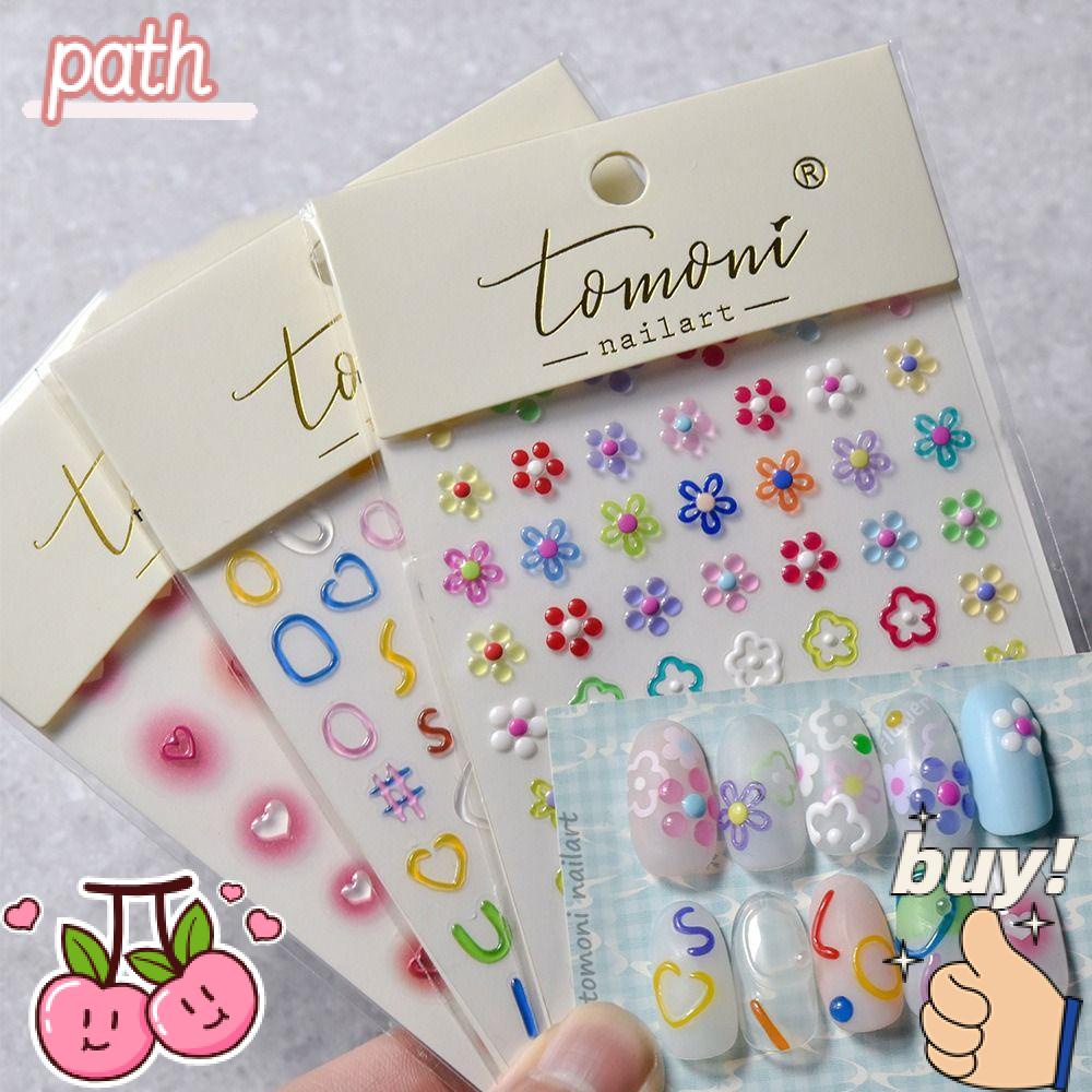 Miếng Dán Trang Trí Móng Tay Tự Dính Phong Cách Retro