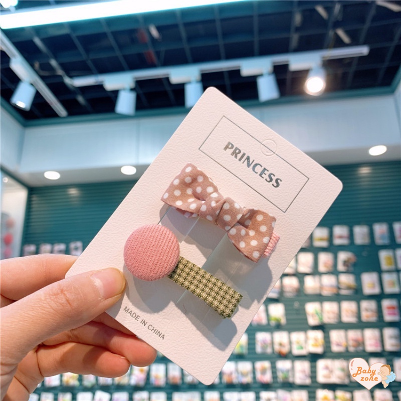 Kẹp Tóc Nơ Họa Tiết Chấm Bi Dễ Thương Phong Cách Hàn Quốc Cho Bé Gái