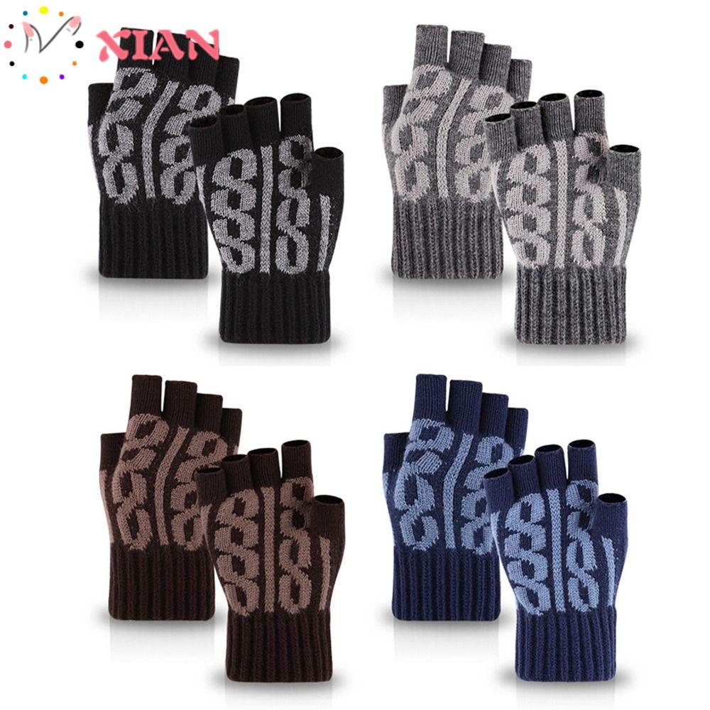 Găng Tay Len Hở Ngón Co Giãn Thời Trang Cho Nam