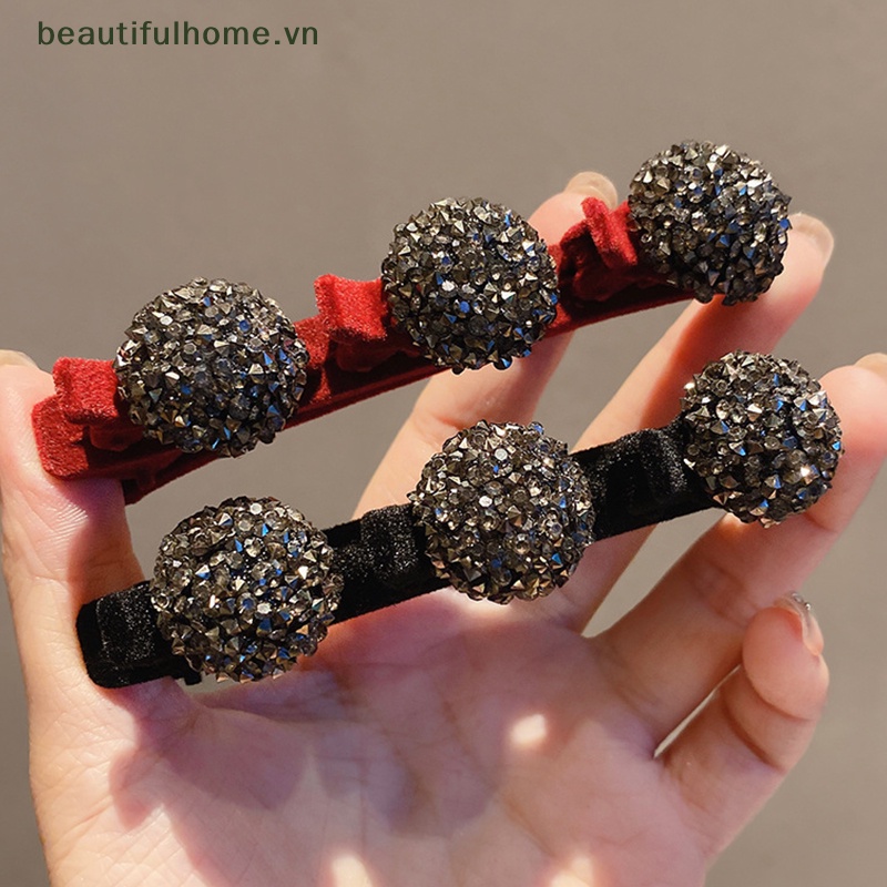 Kẹp Tóc Mái Mỏ Vịt Bện Hình Trái Tim Thời Trang Vintage