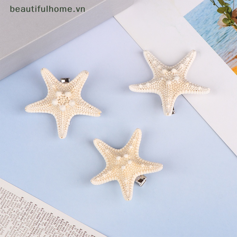 [beautifulhome] Kẹp Tóc Ngôi Sao Biển Tự Nhiên Xinh Xắn [Đẹp]