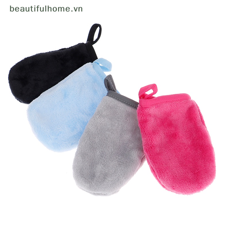 Găng Tay Tẩy Trang Làm Sạch Sâu Bằng Sợi Microfiber Mềm Mại Tái Sử Dụng Được