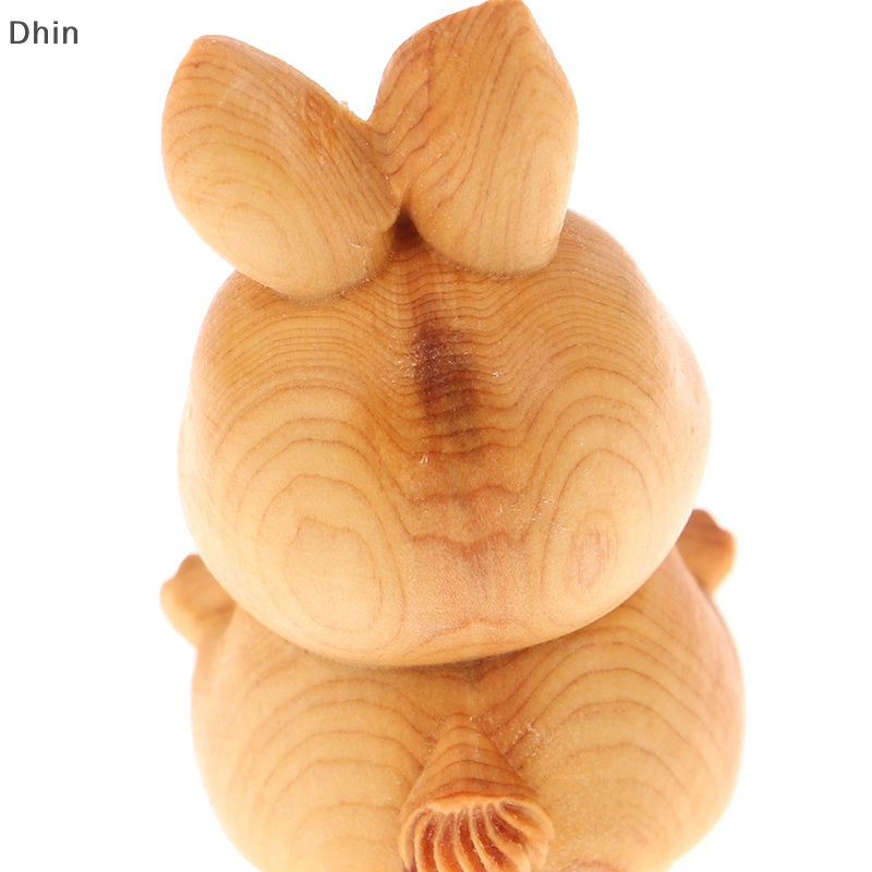 [Dhin] Phụ Kiện Trang Trí Túi Xách / Xe Hơi Hình Thỏ Tifu Mini Bằng Gỗ Chạm Khắc Thủ Công Dễ Thương Thích Hợp Làm Quà Tặng Cho Bé