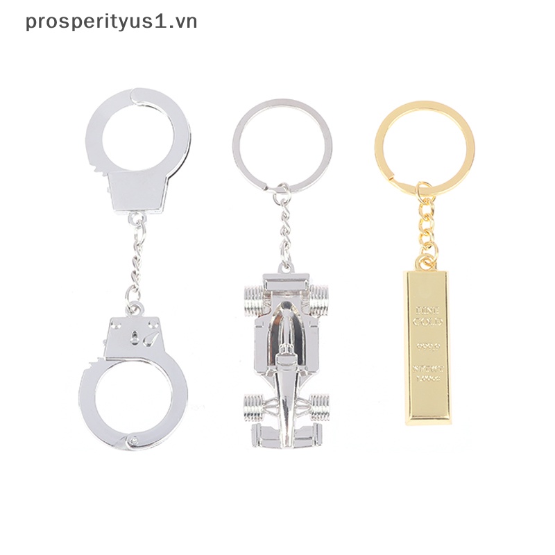 [prosperityus1] Móc Khóa Hợp Kim Kẽm Hình Chữ Nhật Mini Màu Vàng Kim Dễ Thương [VN]