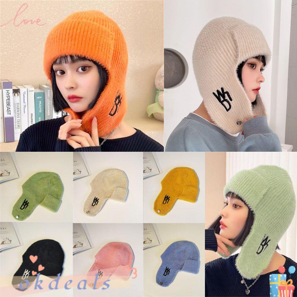 Mũ Len Dệt Kim Phối Nhung Ấm Áp Thời Trang Dành Cho Nữ