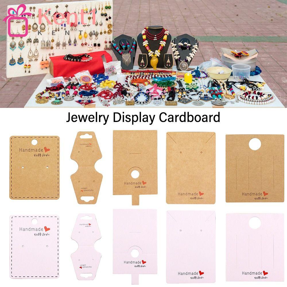 Set 1 / 100 Tấm Giấy Kraft Dùng Để Trưng Bày Trang Sức Tiện Dụng