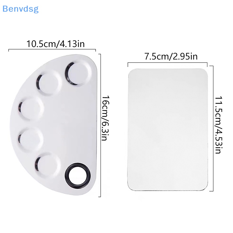 Bộ Bảng Trộn Màu Trang Điểm Móng Tay Bằng Thép Không Gỉ