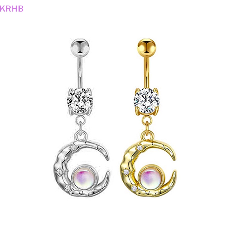 Khuyên Rốn Bằng Thép Không Gỉ Hình Trăng Sao Cho Nữ Mới