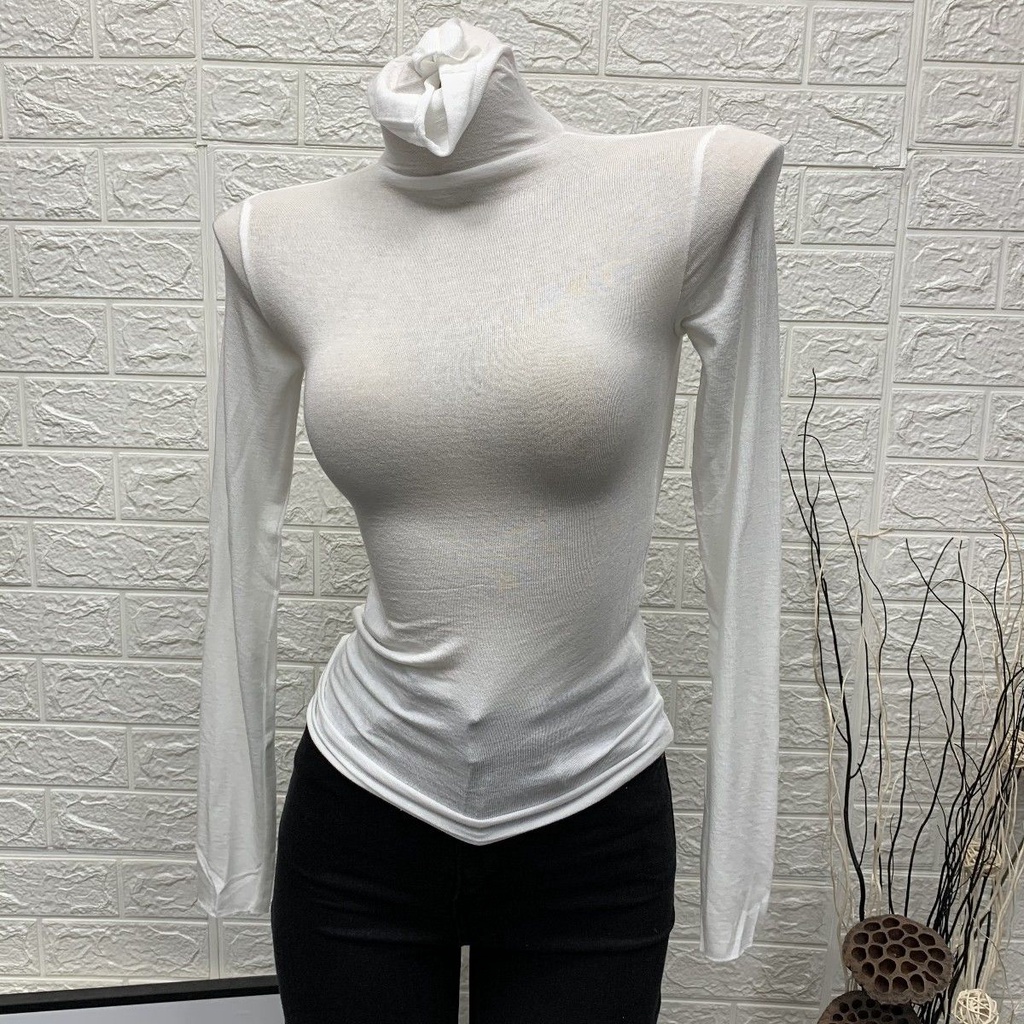 Áo Thun Nữ Tay Dài Ôm Dáng Phong Cách Hàn Quốc Gợi Cảm