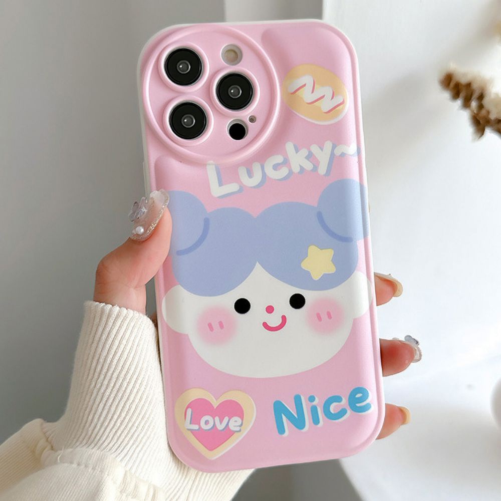 Ốp Điện Thoại TPU Mềm Có Túi Khí Chống Sốc In Hình Bé Gái Dễ Thương Cho IPhone 11 14 13 12 Pro Max