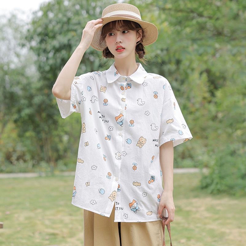 Áo Thun Tay Ngắn In Họa Tiết Hoạt Hình Thời Trang Mùa Hè Cho Nữ