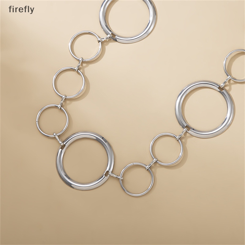 Thắt Lưng Dây Xích Tròn Bằng Kim Loại Cá Tính Thời Trang Punk Cho Nữ