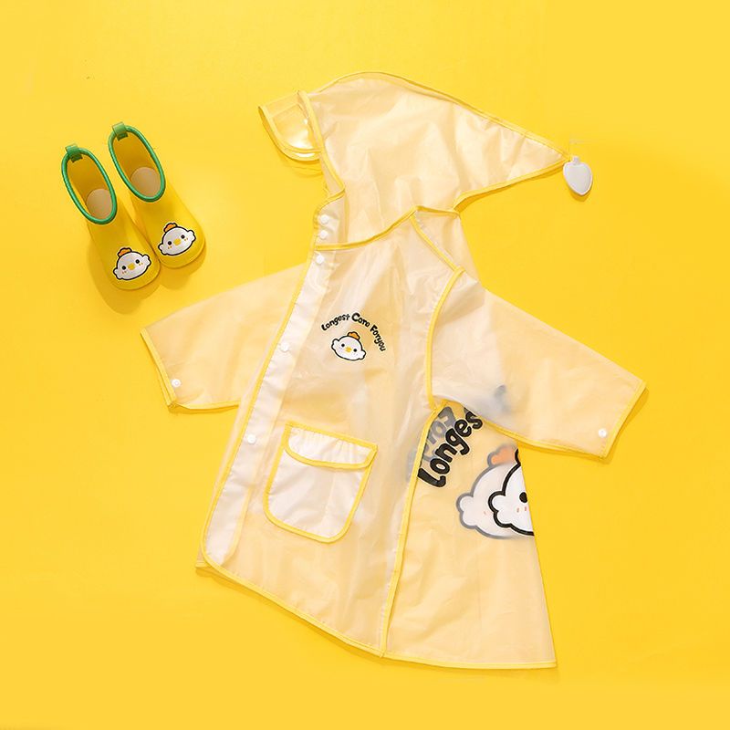 Áo Mưa Trong Suốt Chống Nước Dành Cho Trẻ Em