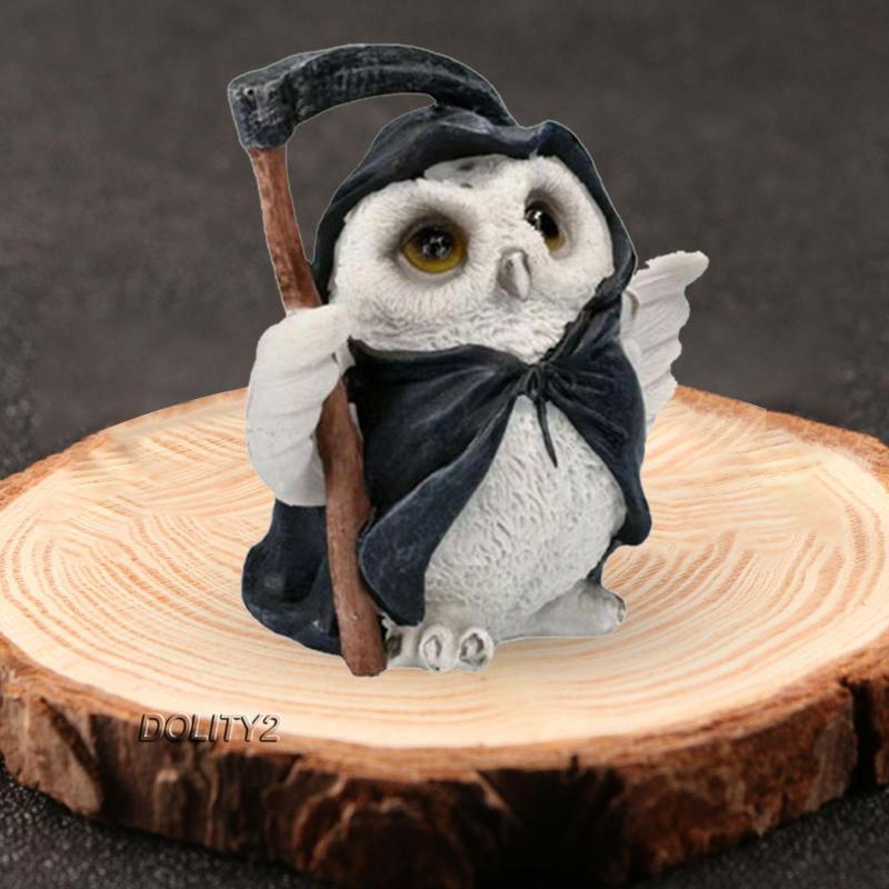 Set 2 Tượng Cú Mèo Nhỏ Điêu Khắc Trang Trí Sân Vườn