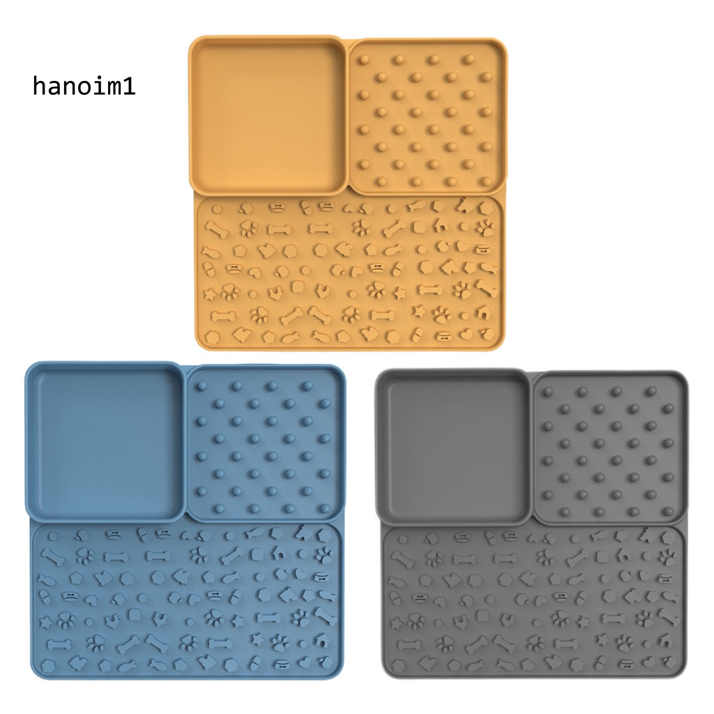 Thảm Silicone Chia Ngăn Đựng Thức Ăn Cho Thú Cưng 1 Ngăn Tiện Dụng