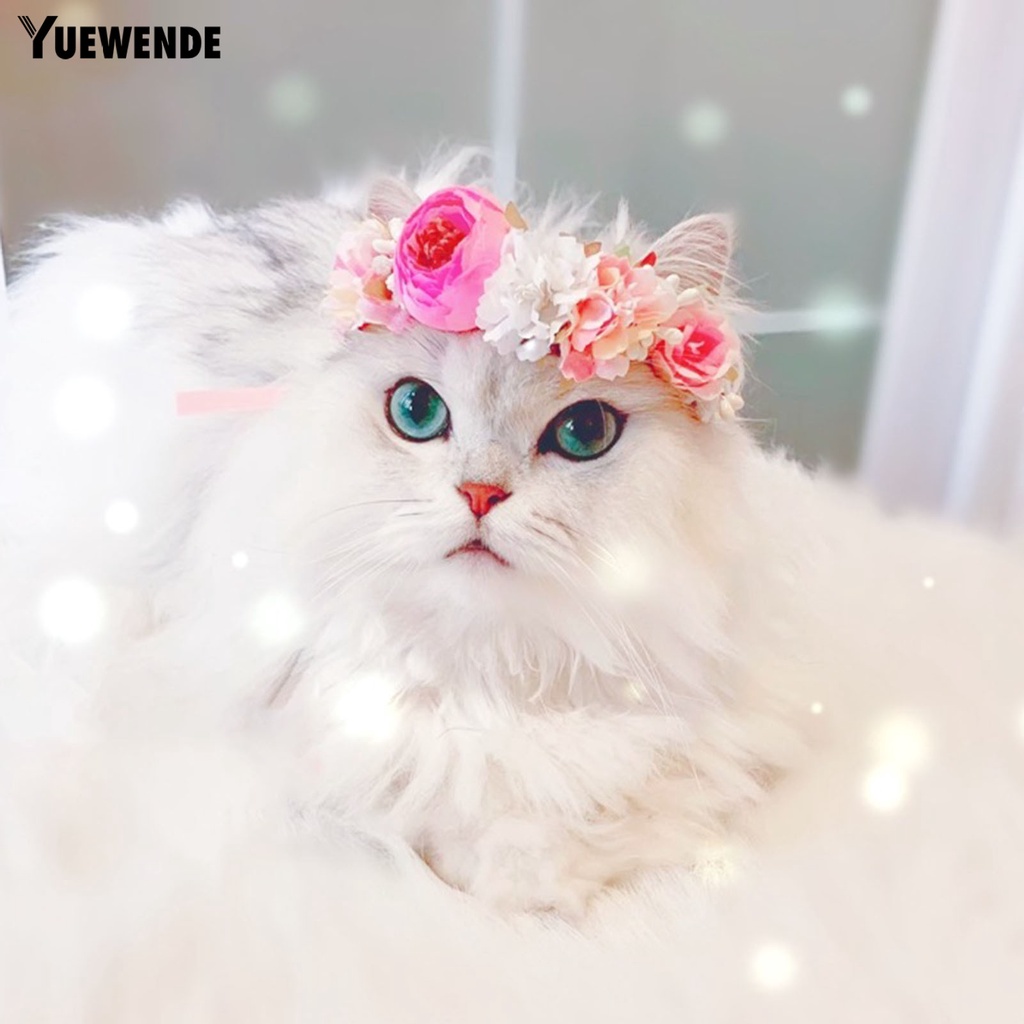 Vòng Cổ Polyester Màu Sắc Tươi Sáng Họa Tiết Hoa Xinh Xắn Cho Thú Cưng