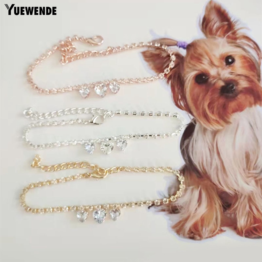 Vòng cổ Đính Đá Giả 3 Màu Thời Trang Dành Cho Thú Cưng