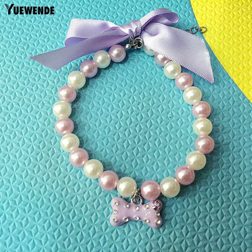 Vòng Cổ Ngọc Trai Giả Thời Trang Chống Dao Động Cho Thú Cưng YQ.E