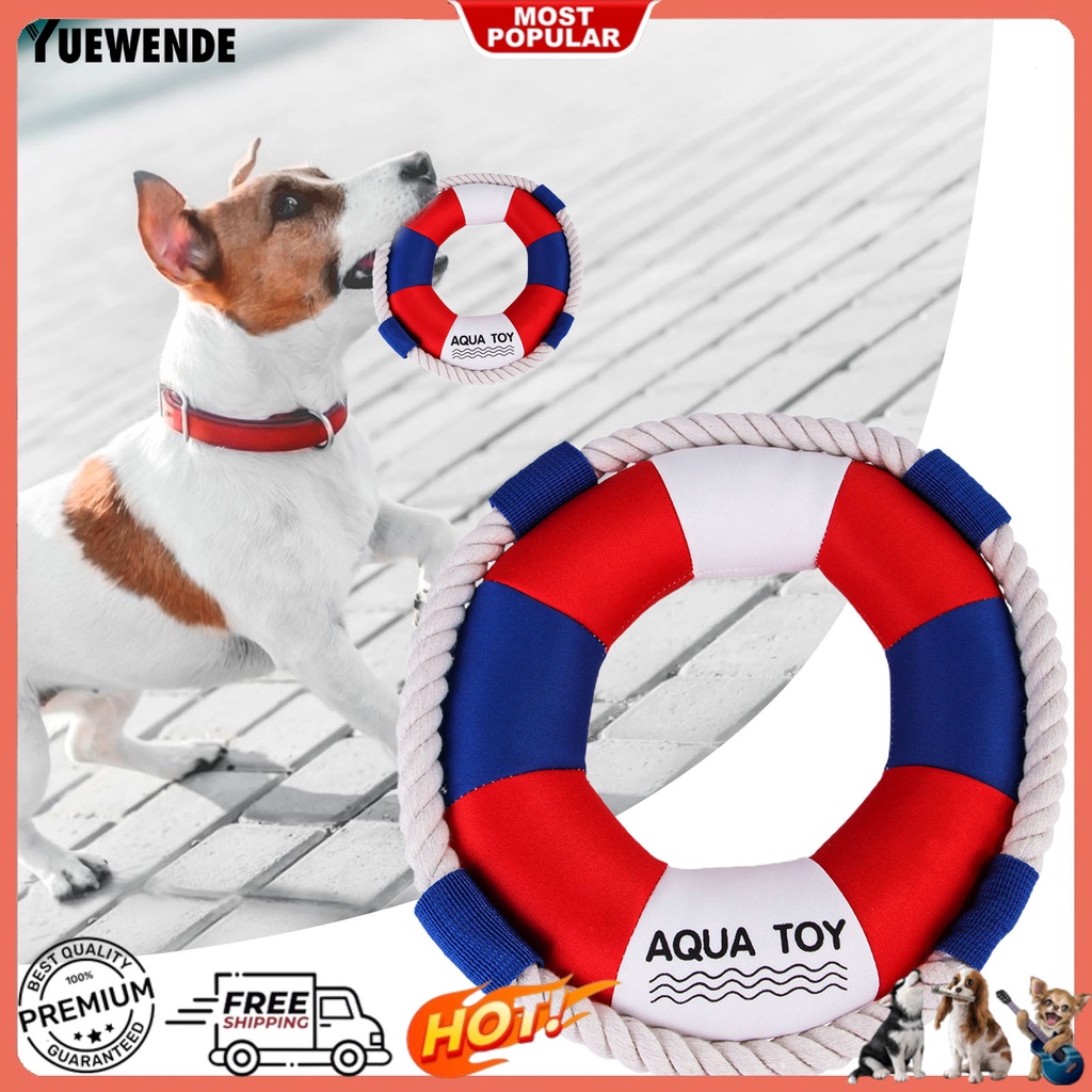 Yq.e Đồ Chơi Vòng Bơi Cotton Chống Cắn Làm Sạch Răng Cỡ Vừa Và Lớn Có Âm Thanh Dành Cho Cún Cưng