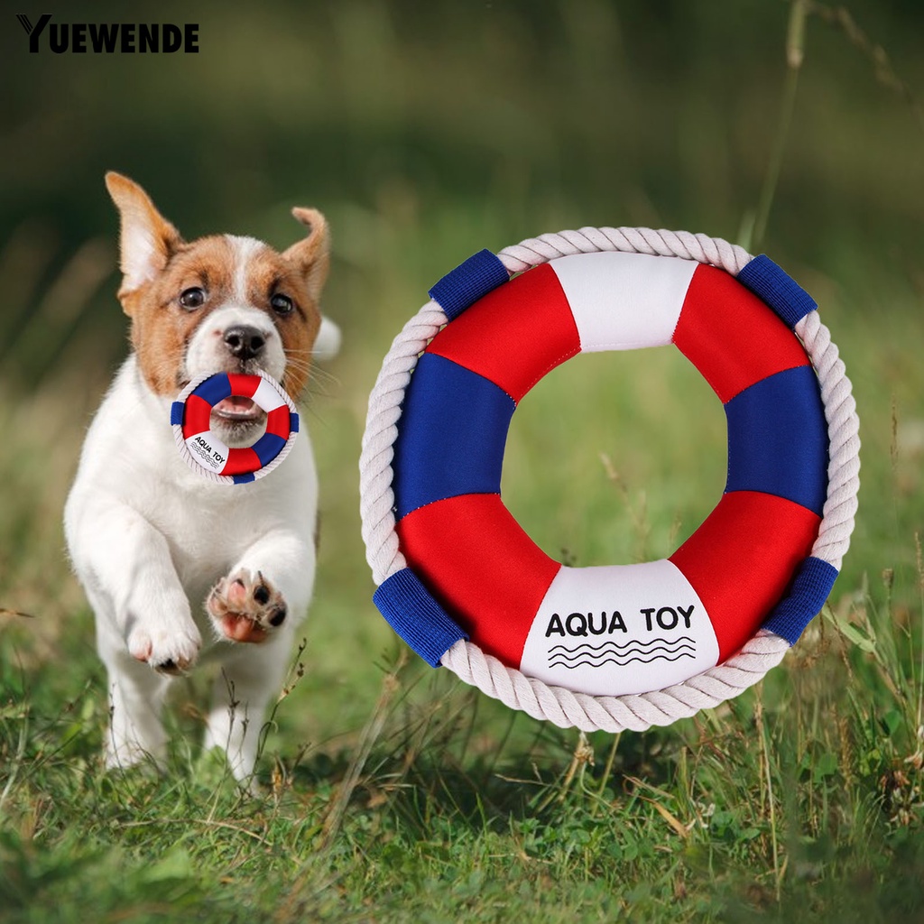 Yq.e Đồ Chơi Vòng Bơi Cotton Chống Cắn Làm Sạch Răng Cỡ Vừa Và Lớn Có Âm Thanh Dành Cho Cún Cưng