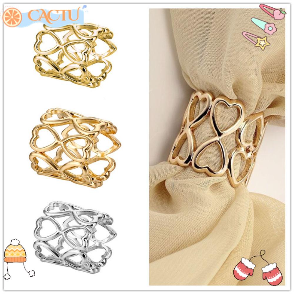 CACTU Bộ 6 Cái Giá Đỡ Cài Khăn Choàng Hình Trái Tim Rỗng