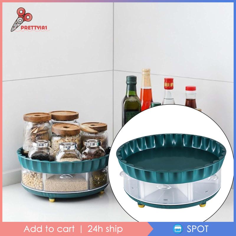 Giá Đỡ Lọ Gia Vị Lười Biếng Xoay 360 Độ Prettyia1
