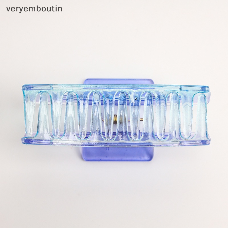 Kẹp Tóc Càng Cua Bằng Nhựa Màu Gradient Trong Suốt Phong Cách Hàn Quốc