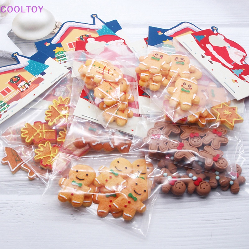 Cooltoy Bộ 6 Túi Đựng Bánh Quy Bánh Gừng Giáng Sinh Thu Nhỏ DIY Bán Chạy