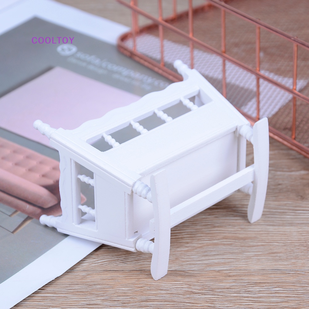 Cooltoy Mô Hình Nôi Em Bé Bập Bênh Màu Trắng Mini Trang Trí Nội Thất Phòng Trẻ Em Bán Chạy