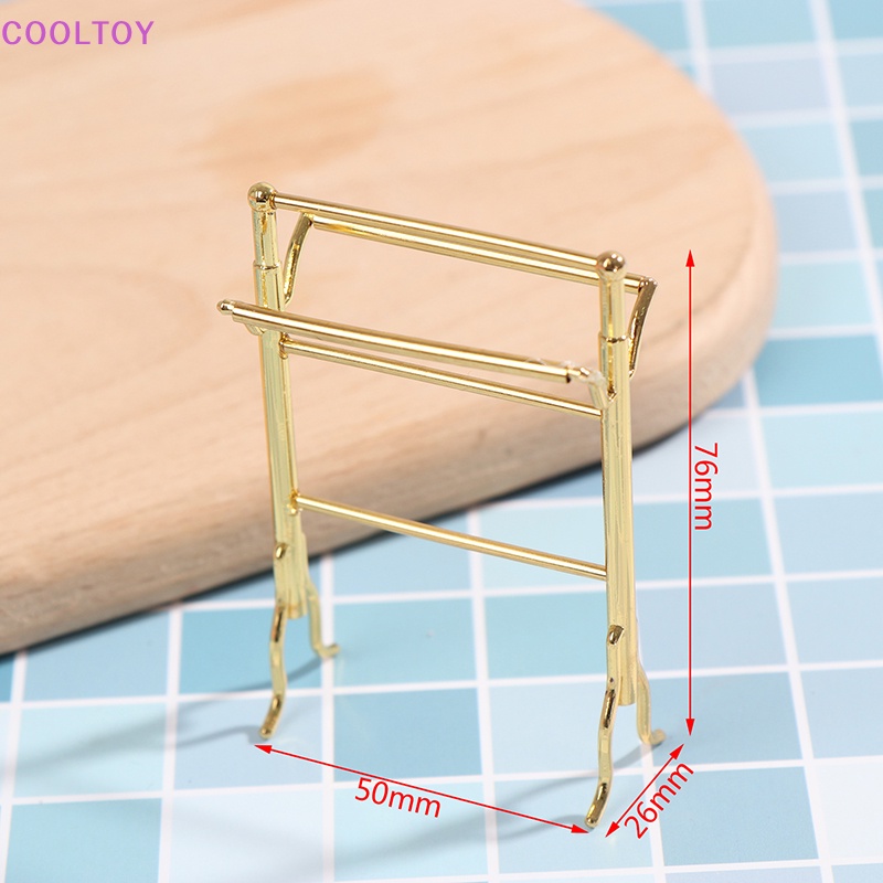 Cooltoy Giá Treo Khăn Tay Khô Nhanh Bằng Kim Loại Không Cần Khoan Lỗ 1: 12 Kèm 2 Khăn Lau Cho Nhà Búp Bê